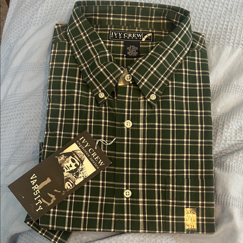Green Plaid Men's Shirt
